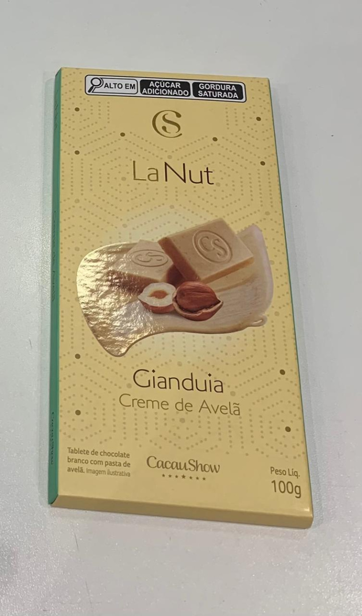 Tablete Lanut Avelã com Chocolate Branco 100g